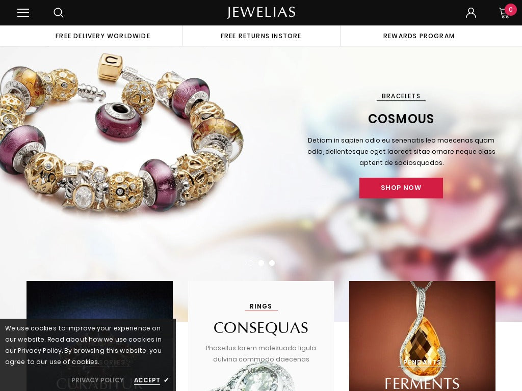 Jewelry Shopify Starter Dropship Ecommerce Website